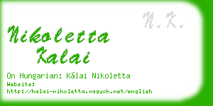 nikoletta kalai business card